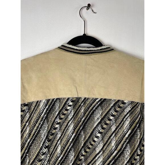 Vintage Coogi Style Sweater Size Large 90's 3D Textured Leather Knit Pullover - Picture 9 of 15